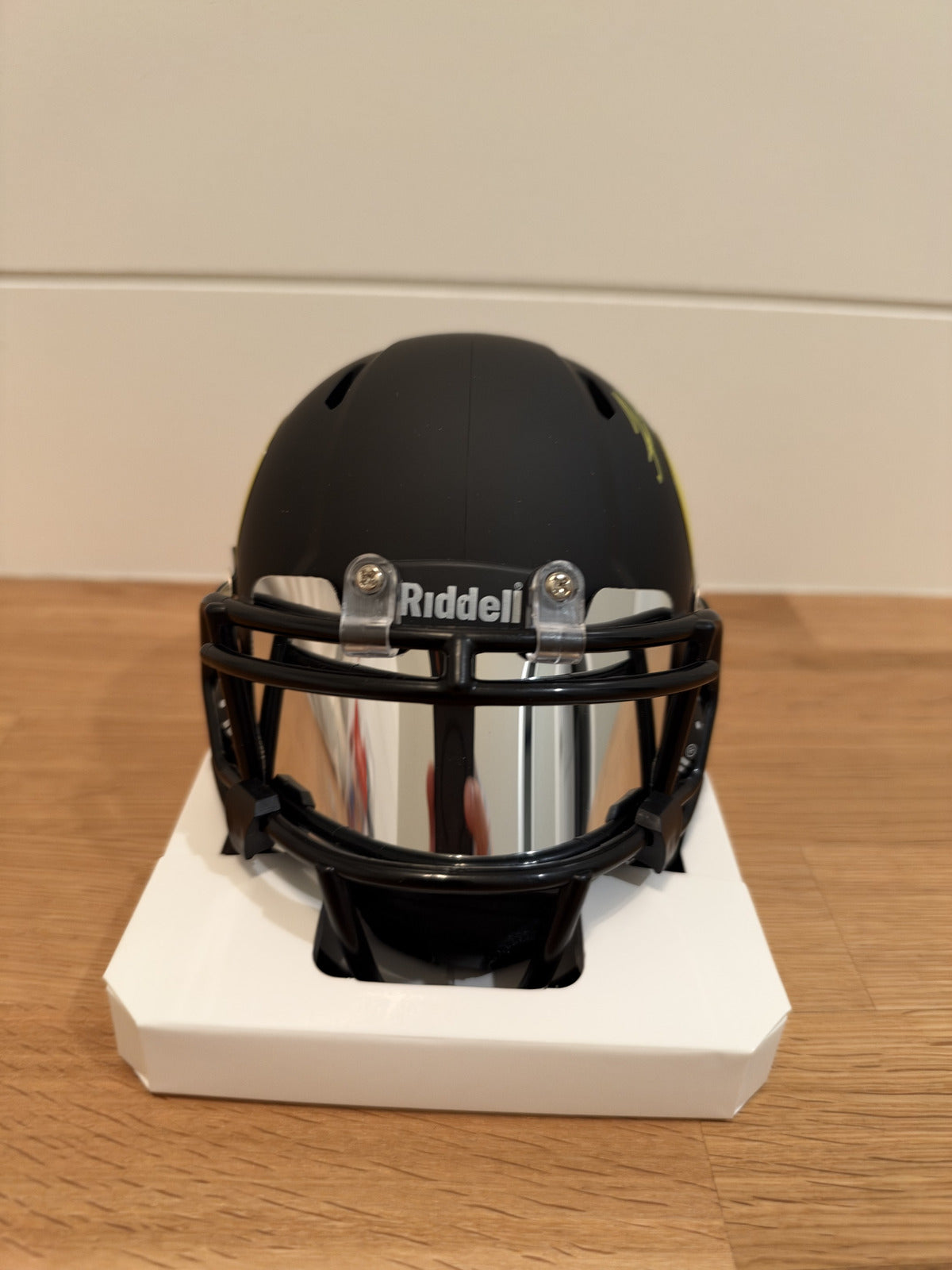 Kenyon Sadiq Signed Oregon Ducks Mini Helmet Black Chrome Visor JSA COA