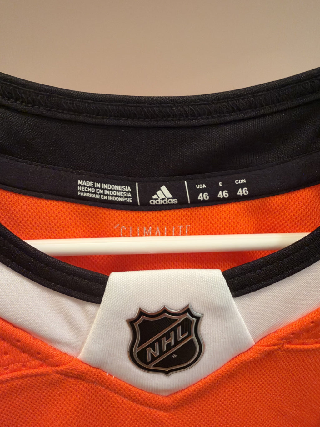 Philadelphia Flyers Orange Blank Adidas Climalite Hockey Jersey Size 46 NWT