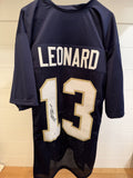Riley Leonard Signed Notre Dame #13 Navy Custom Jersey JSA Witnessed