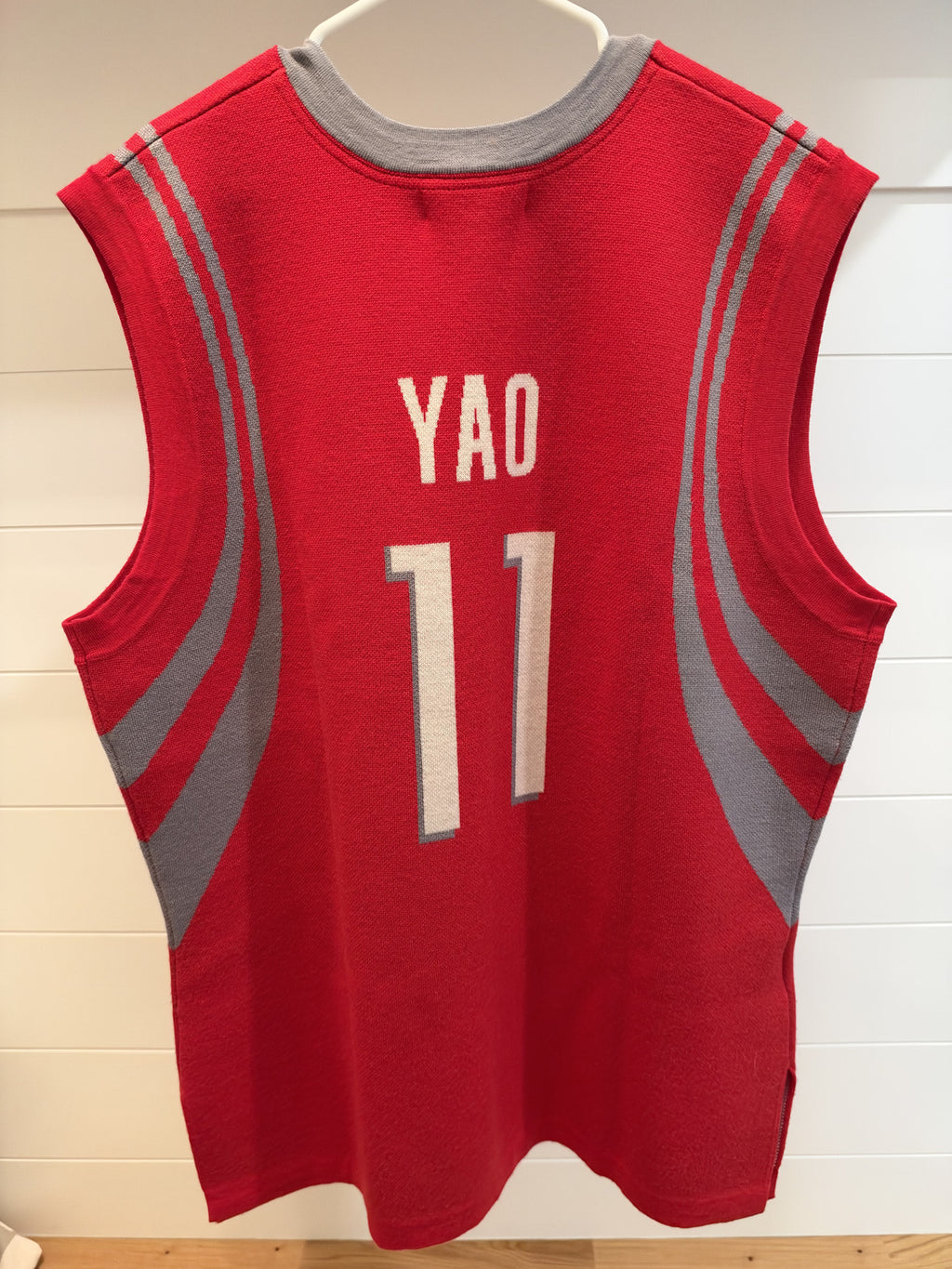 Yao Ming Rockets CLOT x Mitchell & Ness Wool Knit Jersey XL 48 With Tags