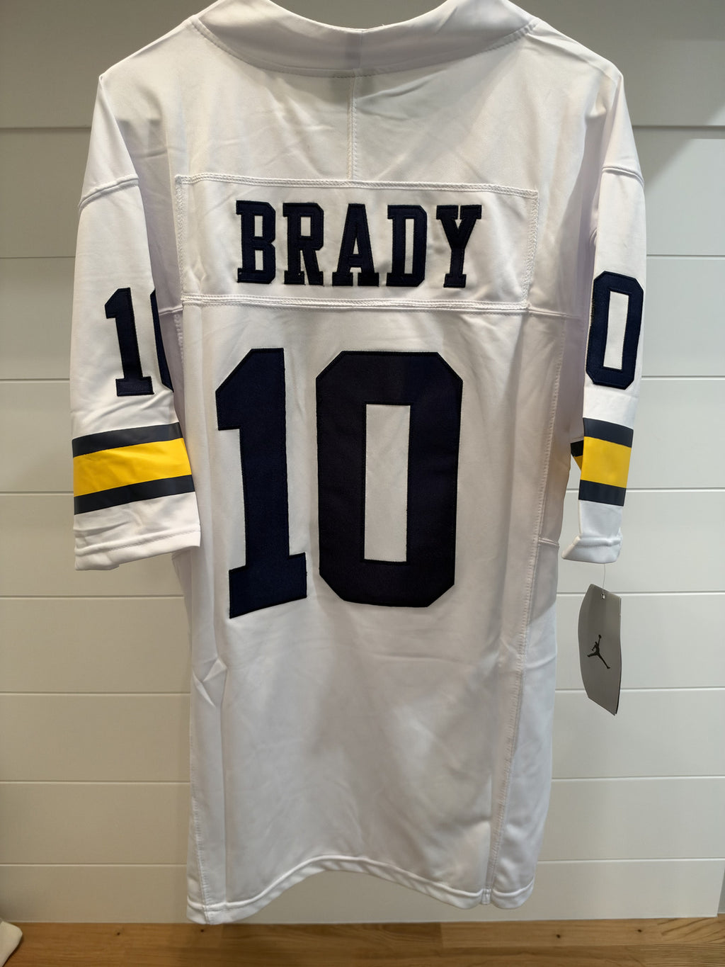 Tom Brady Michigan Wolverines #10 White Stitched Jersey Large With Tags Unsigned