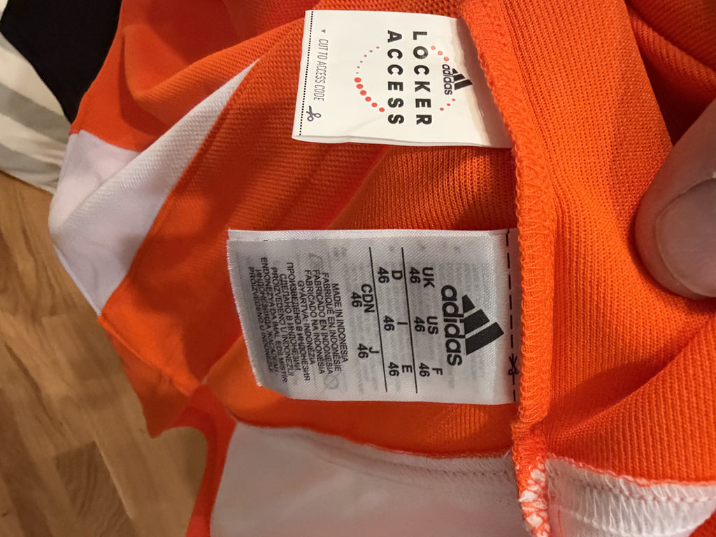 Philadelphia Flyers Orange Blank Adidas Climalite Hockey Jersey Size 46 NWT