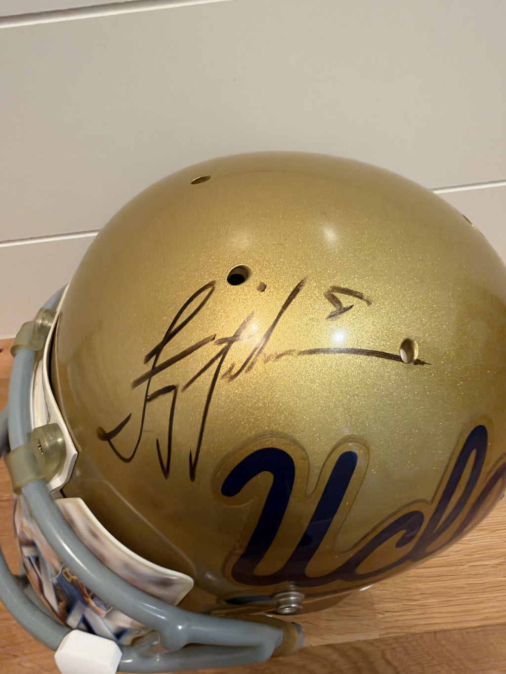 Troy Aikman Signed UCLA Bruins Riddell Full Size Helmet Custom Visor