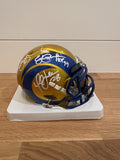 Eric Dickerson / Marshall Faulk / Jerome Bettis Rams Triple Signed Mini Helmet –