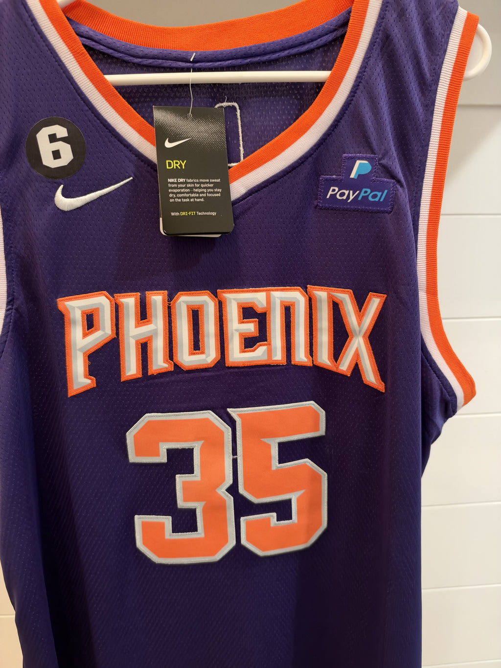 Kevin Durant Phoenix Suns #35 Purple Basketball Jersey Size 52 Unsigned