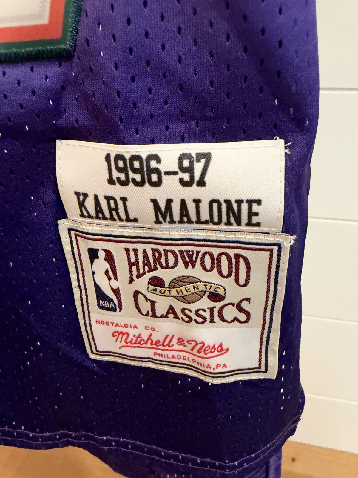 Karl Malone Utah Jazz #32 Purple Mountain Throwback Jersey Tagged 44 (S)