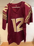 Deondre Francois Signed FSU Florida State #12 Garnet Custom Jersey XL JSA COA