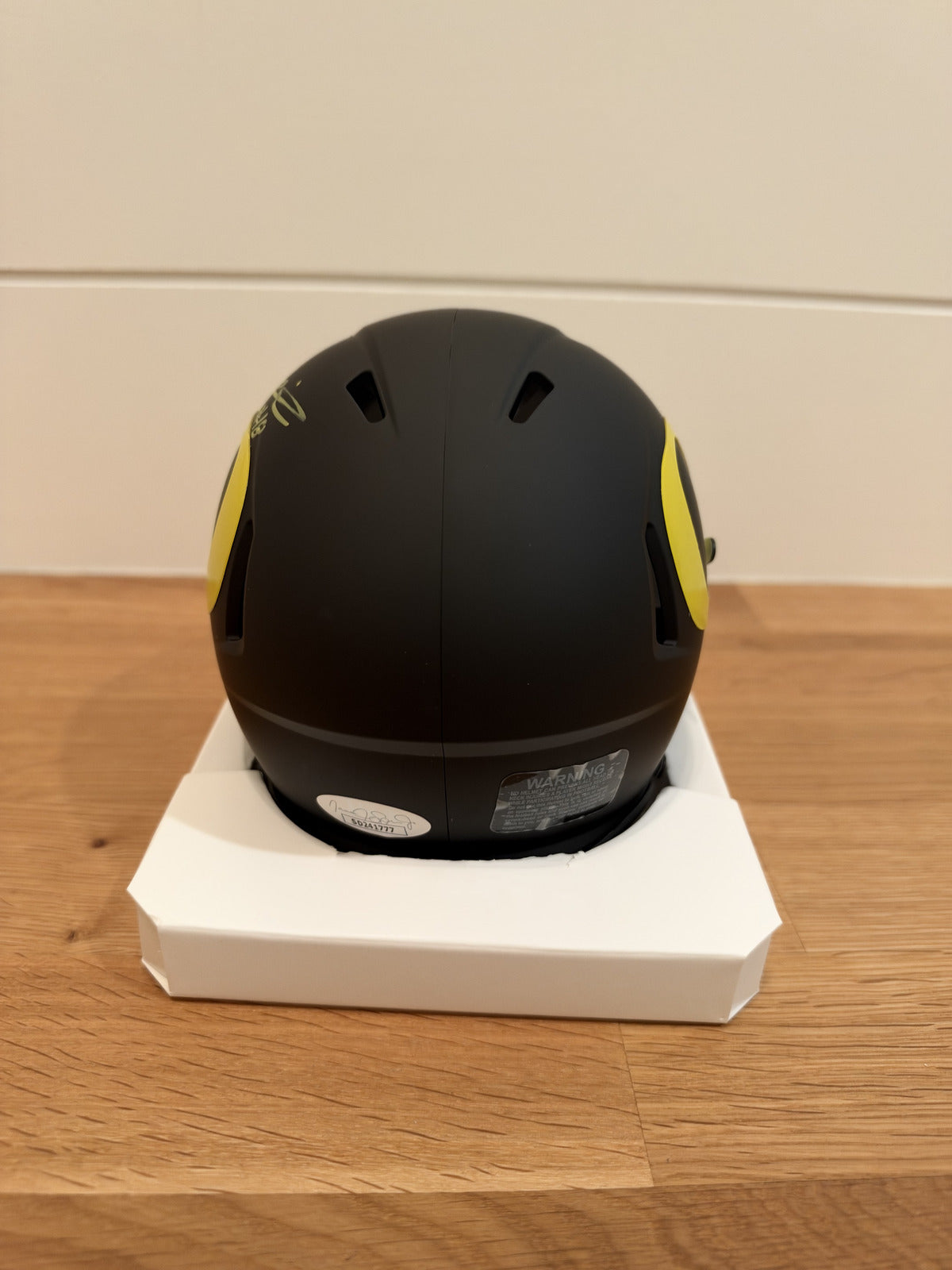 Kenyon Sadiq Signed Oregon Ducks Black Mini Helmet Green Visor JSA