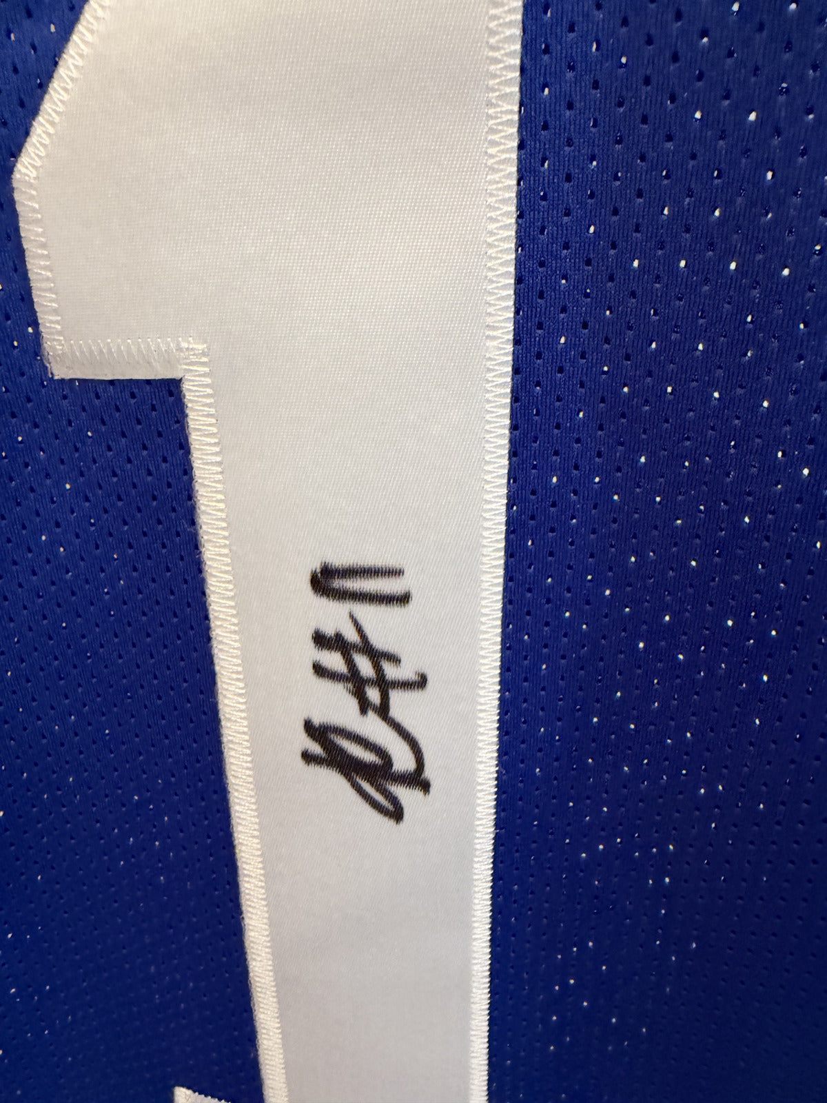 Abdul Carter Signed New York Giants Custom Jersey #1 Blue JSA COA