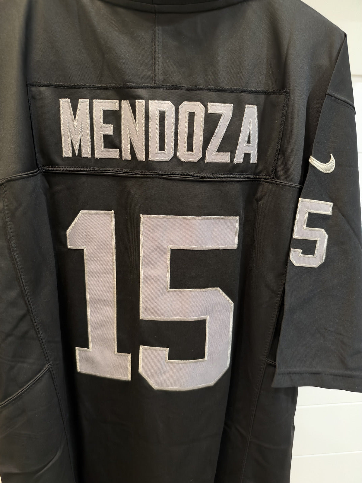 Fernando Mendoza Raiders #15 Black Stitched Jersey Large With Tags