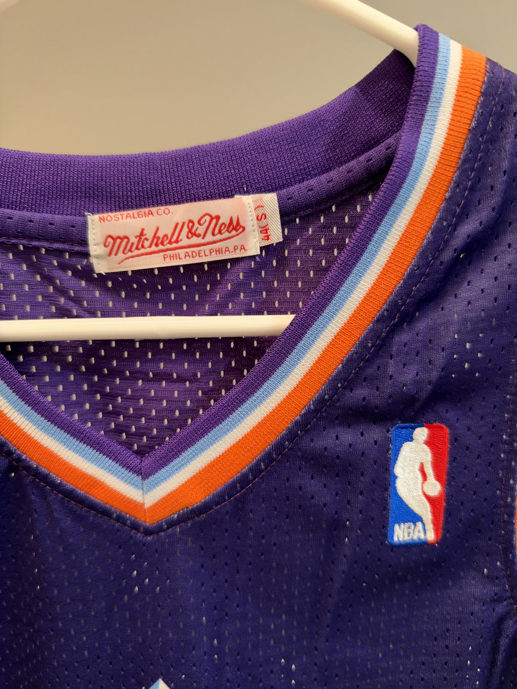 Karl Malone Utah Jazz #32 Purple Mountain Throwback Jersey Tagged 44 (S)