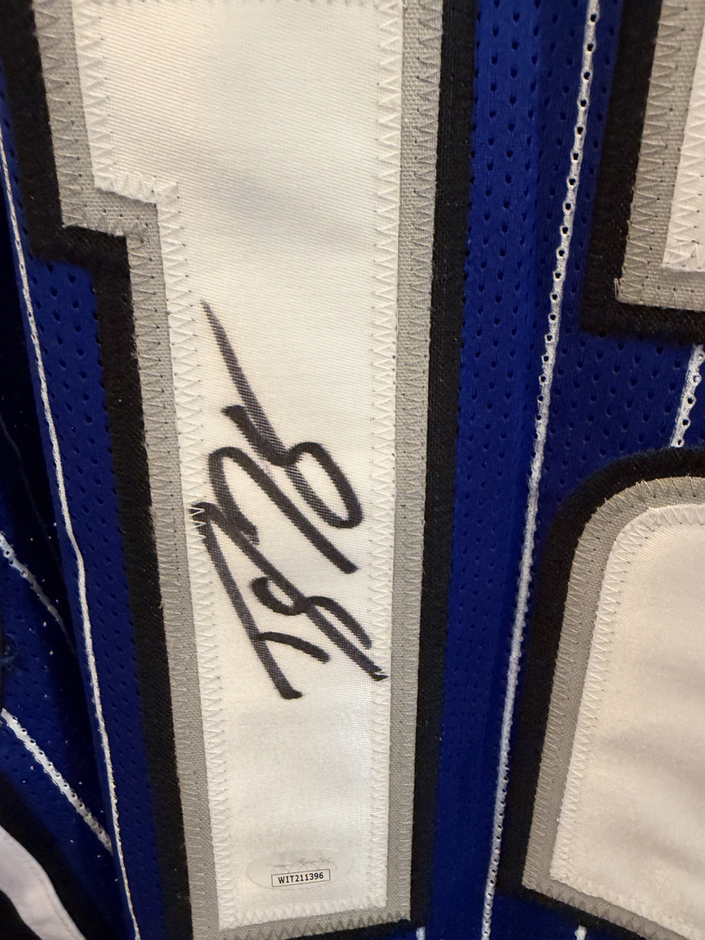 Dwight Howard Signed Orlando Magic Custom Jersey Blue Pinstripe XL JSA Witness