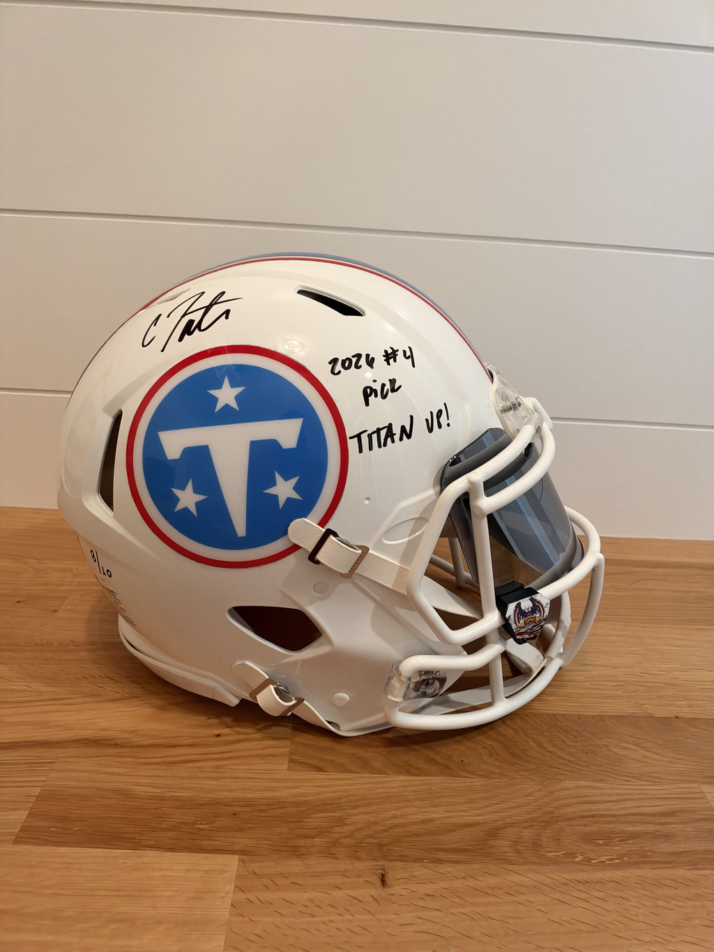 Carnell Tate Signed Titans Authentic Riddell Speed Helmet 8/10  Inscribed