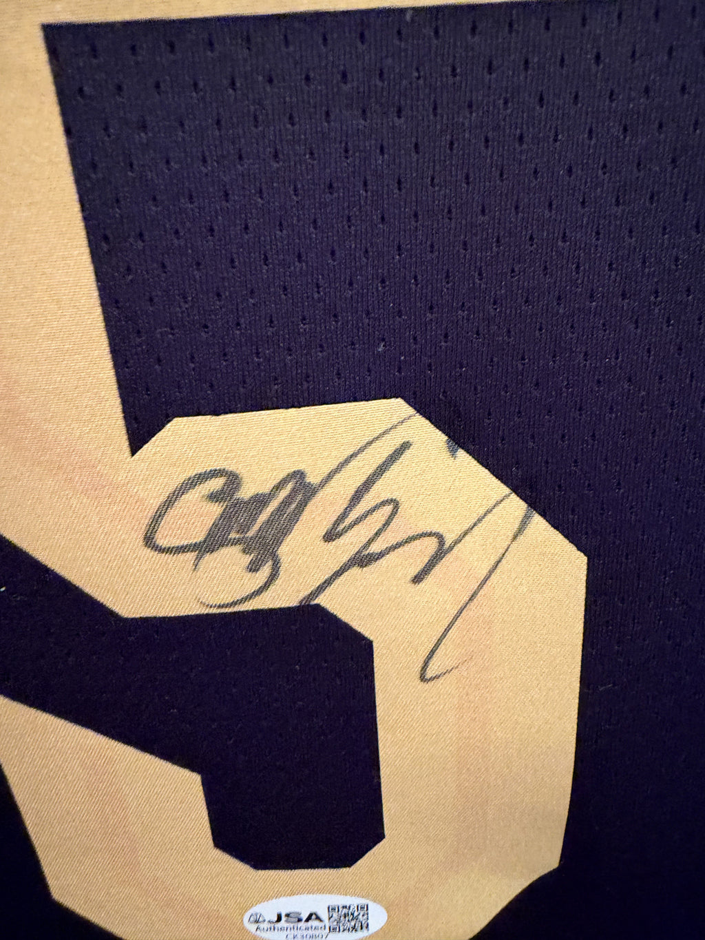 Sam Merrill Signed Cavaliers Jordan Swingman Jersey Black L 48 JSA