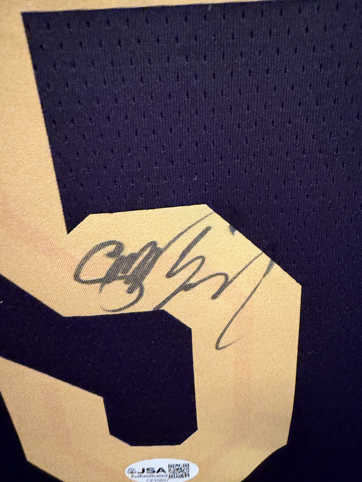 Sam Merrill Signed Cavaliers Jordan Swingman Jersey Black L 48 JSA