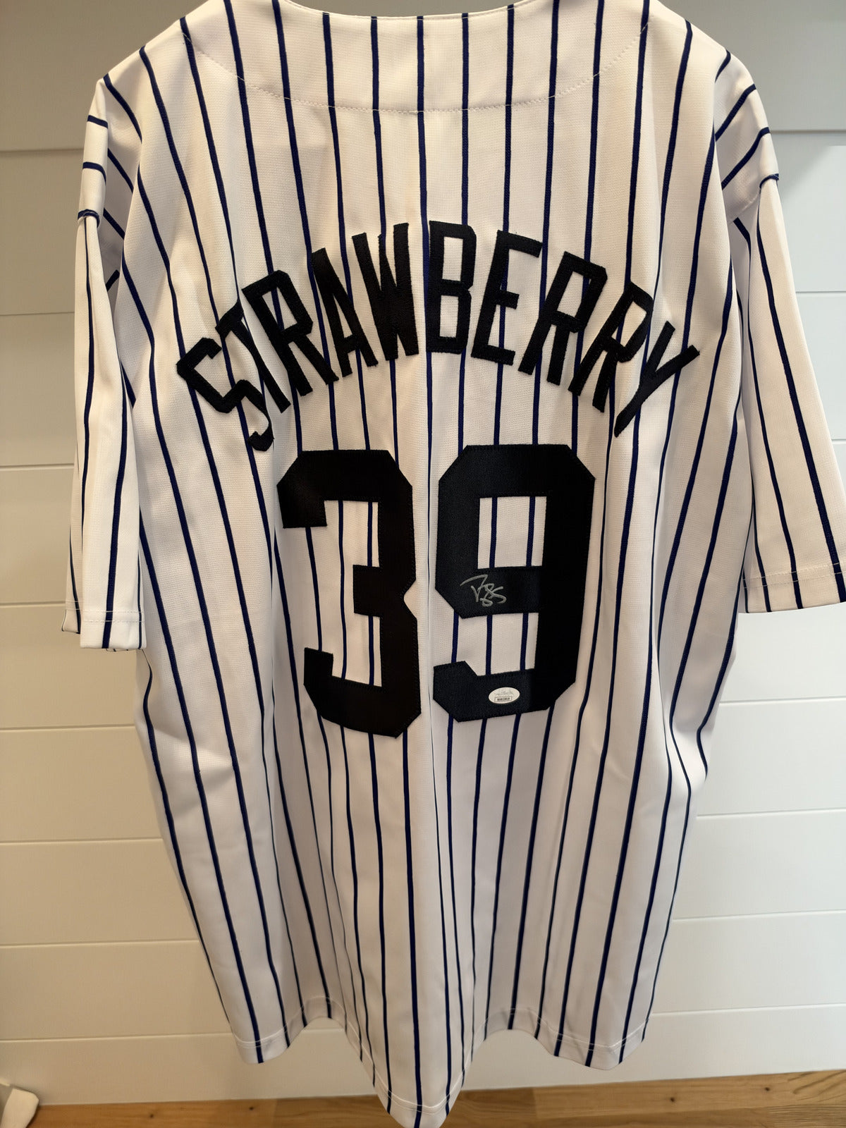 Darryl Strawberry Signed Yankees Custom Pinstripe Jersey #39 JSA Witness COA