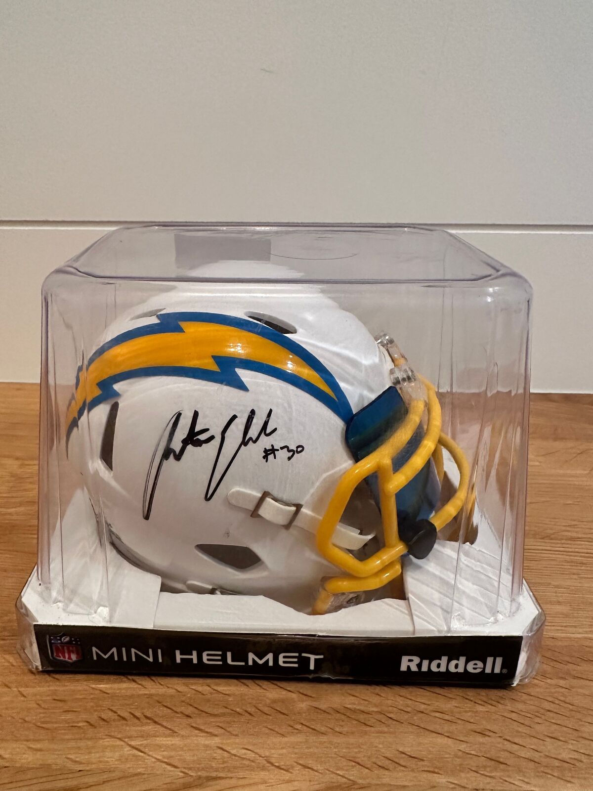 Austin Ekeler Signed Chargers Lunar Eclipse Mini Helmet — Beckett Witness COA
