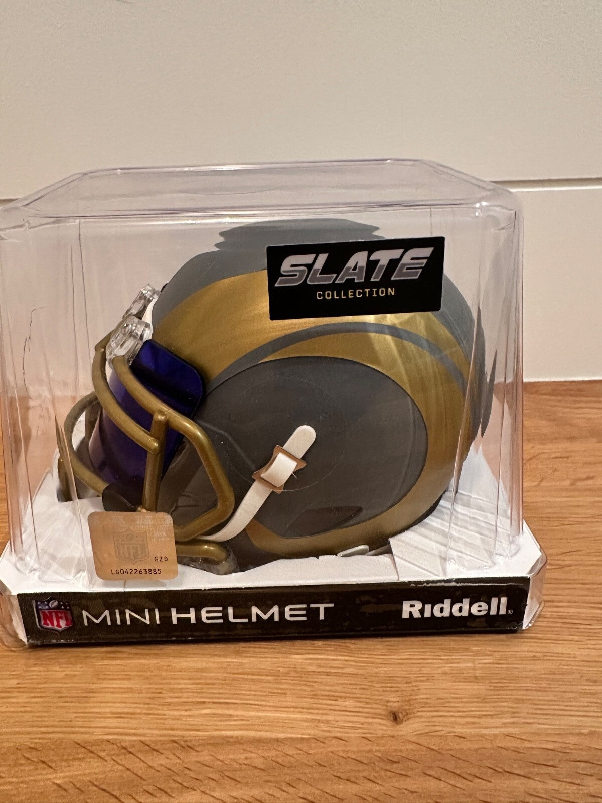 Davante Adams Signed Los Angeles Rams Slate Riddell Mini Helmet JSA Certified