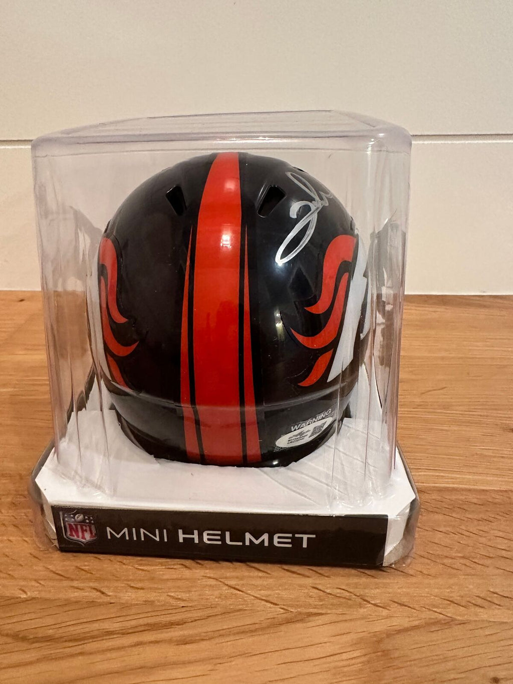 Clinton Portis Signed Denver Broncos Eclipse Mini Helmet with visor –
