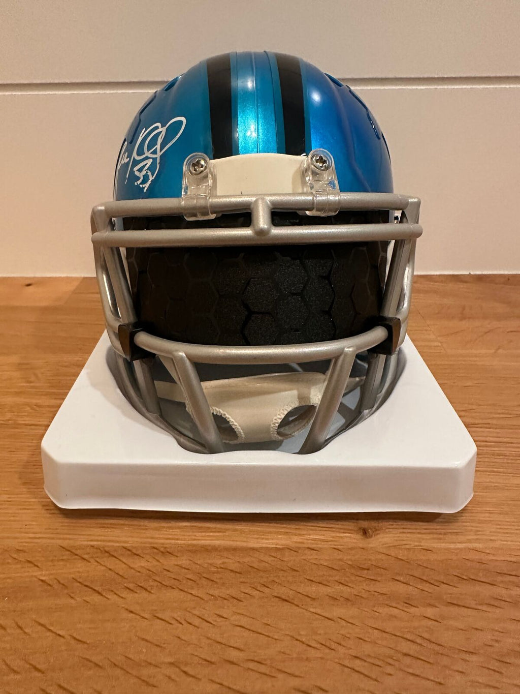 Luke Kuechly Signed Carolina Panthers Flash Alternate Mini Helmet –