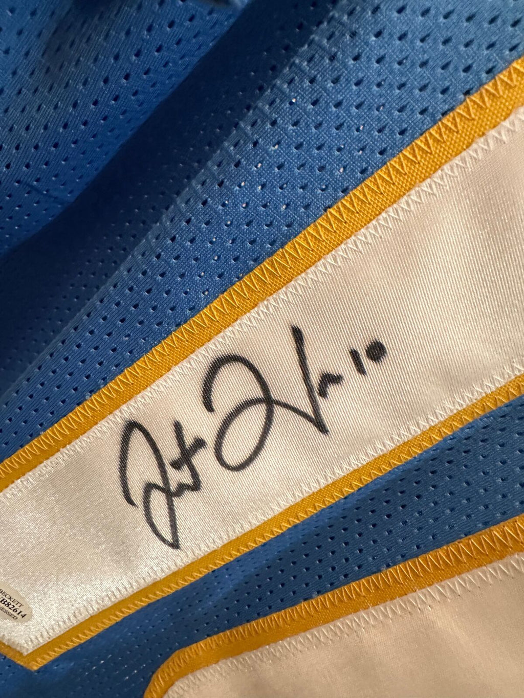 Justin Herbert Signed Chargers #10 Powder Blue Jersey – Beckett Witnessed COA