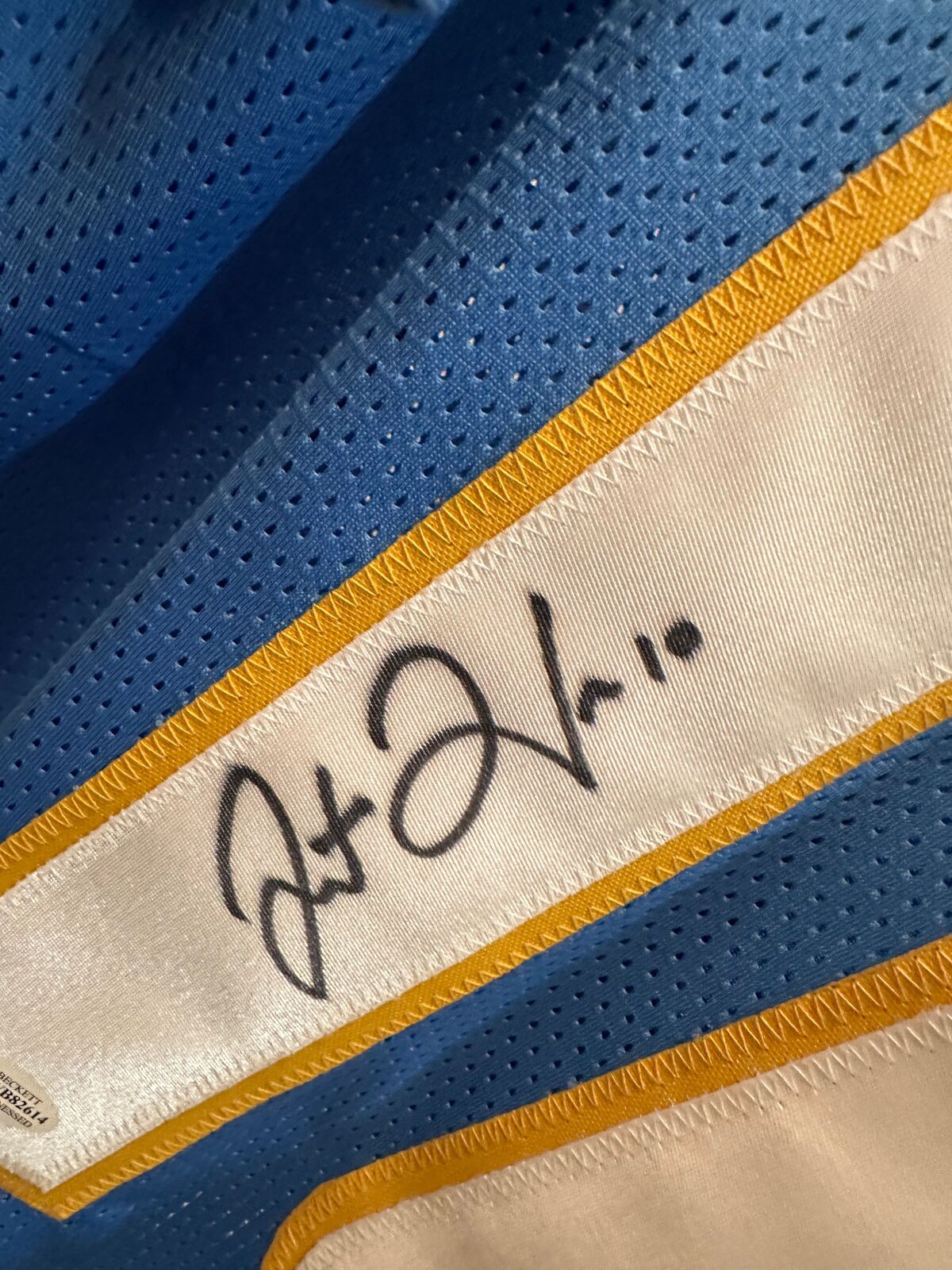 Justin Herbert Signed Chargers #10 Powder Blue Jersey – Beckett Witnessed COA