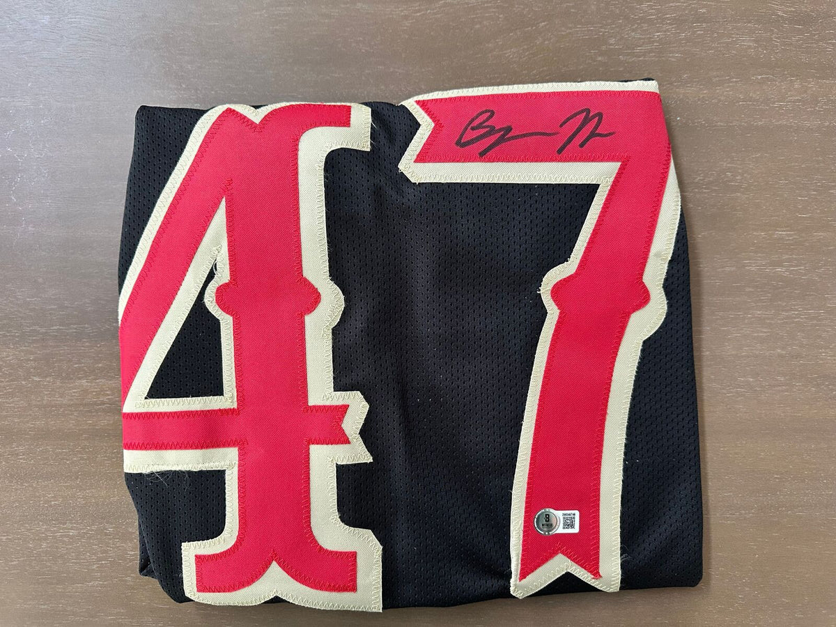 Bryce Huff Signed Football Jersey #47 – Beckett Witness Authenticated