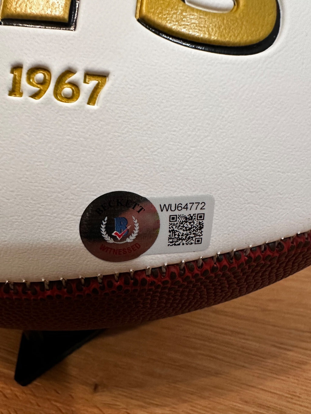 Chris Olave Signed New Orleans Saints White Panel Football — Beckett Witnessed