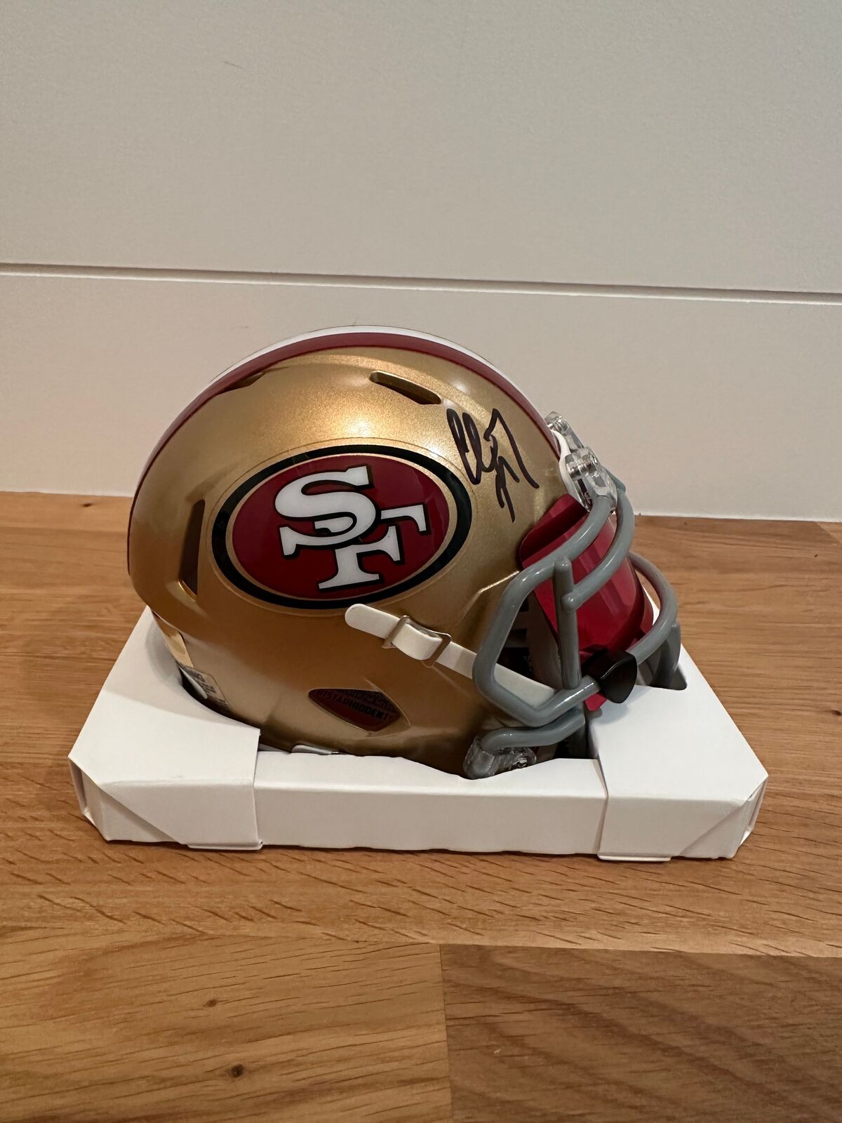 Christian McCaffrey Signed 49ers Riddell Speed Mini Helmet – JSA Authenticated