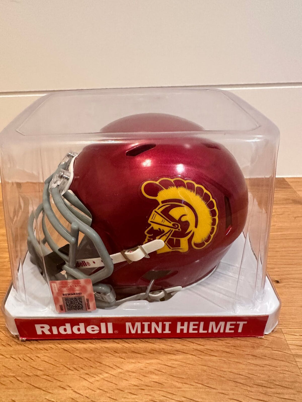 Makai Lemon Signed USC Trojans Riddell Mini Helmet — Prime Time COA