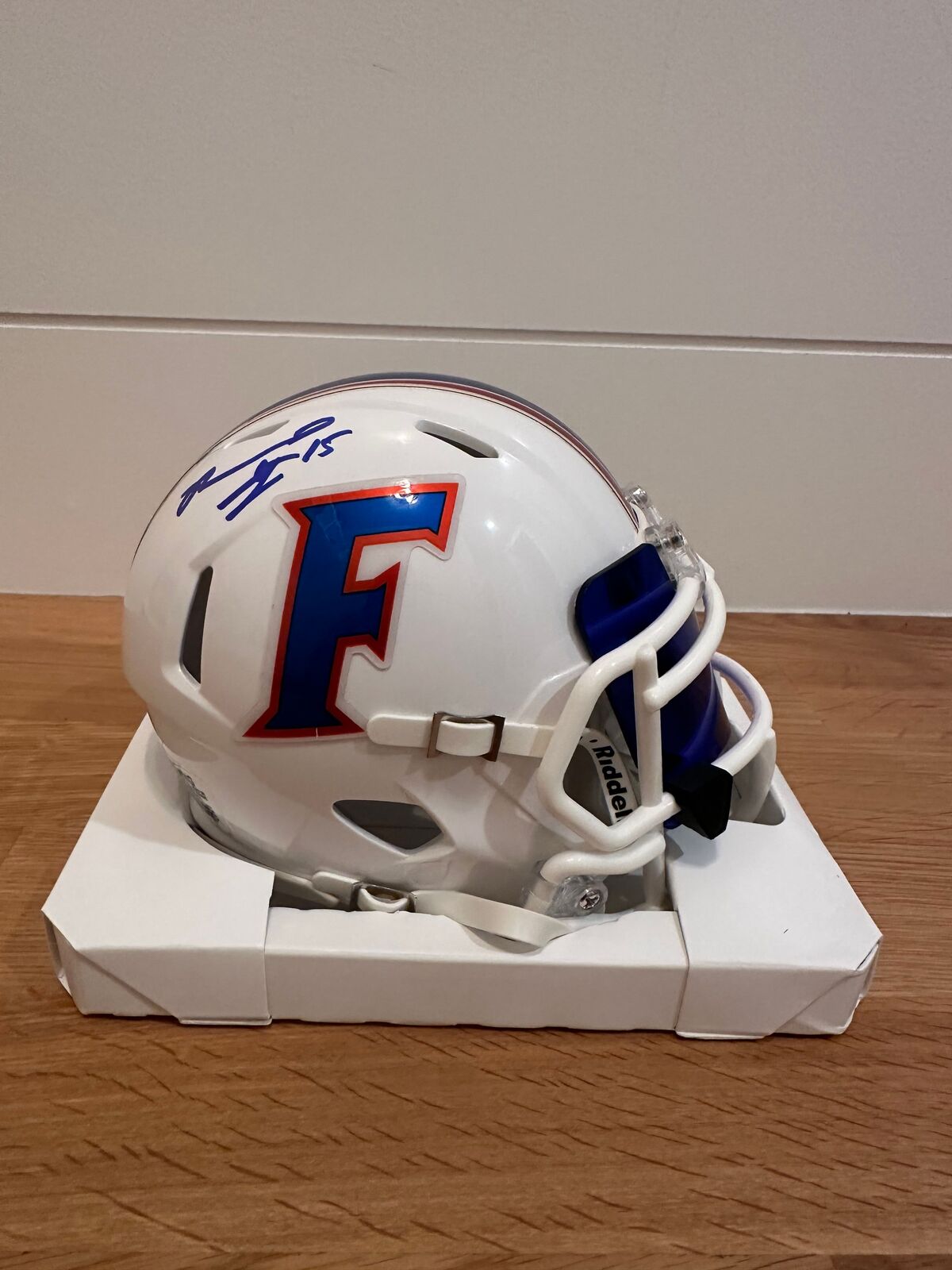 Reidel Anthony Signed Florida Gators Riddell Mini Helmet – JSA COA #15