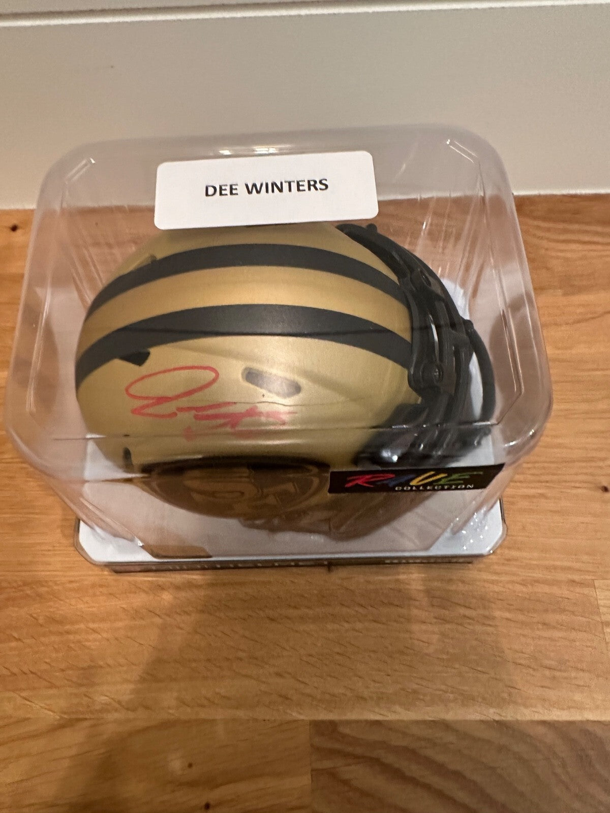 Dee Winters Signed 49ers RAVE Speed Mini Helmet – Beckett Witnessed