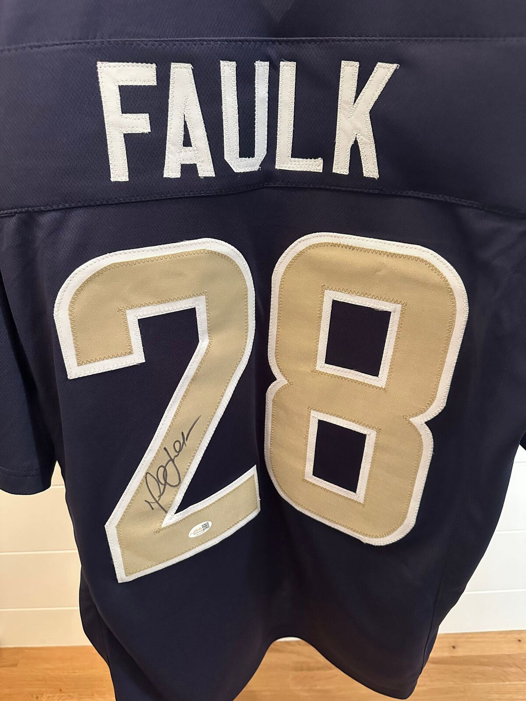Marshall Faulk Autographed St. Louis Rams #28 Jersey – JSA Witnessed