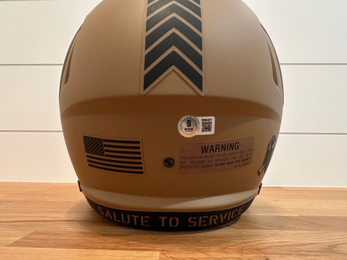 Frank Gore Signed Indianapolis Colts Salute to Service Full-Size Replica Helmet