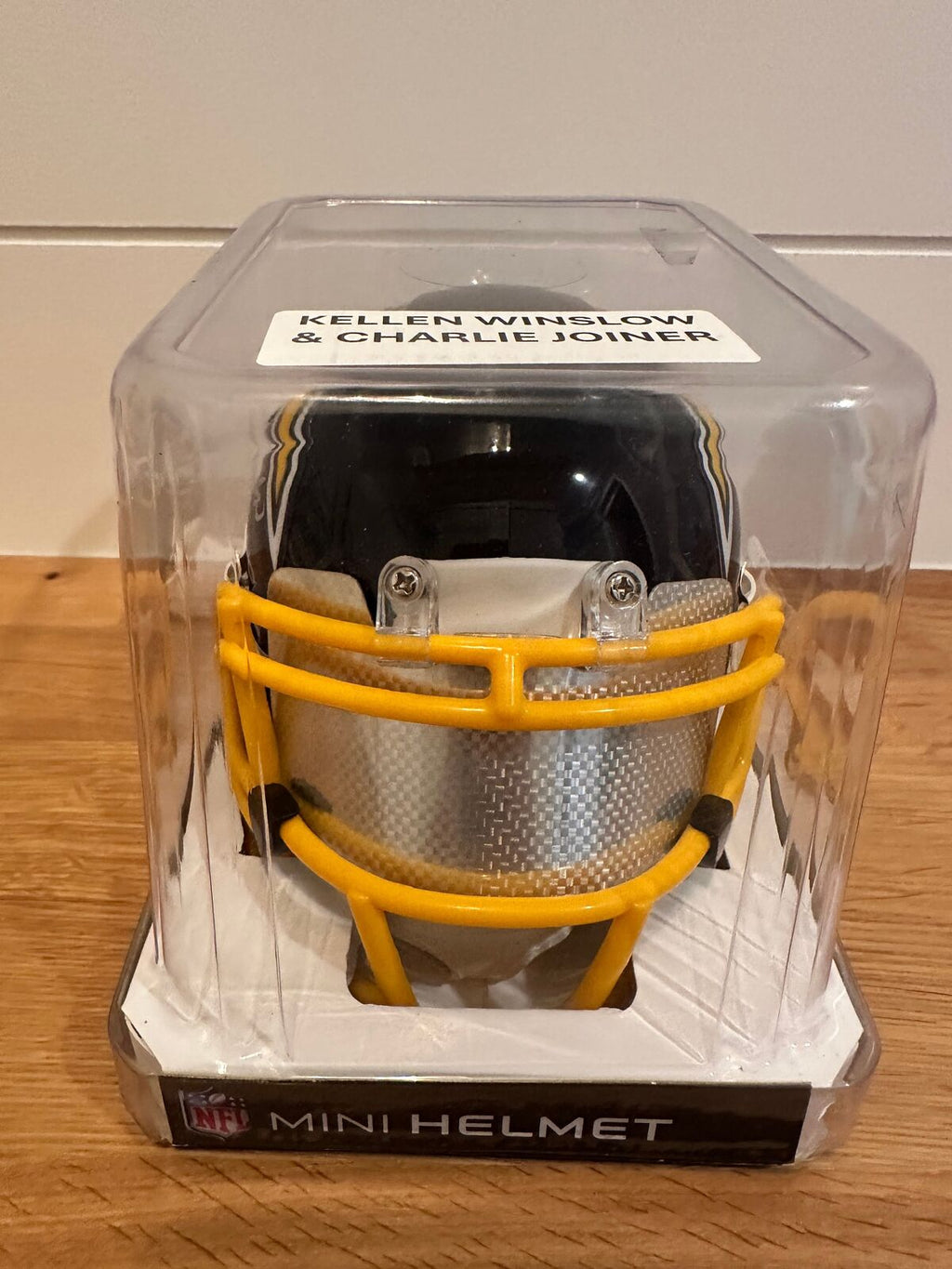 Kellen Winslow & Charlie Joiner Dual Signed Chargers Mini Helmet — Beckett