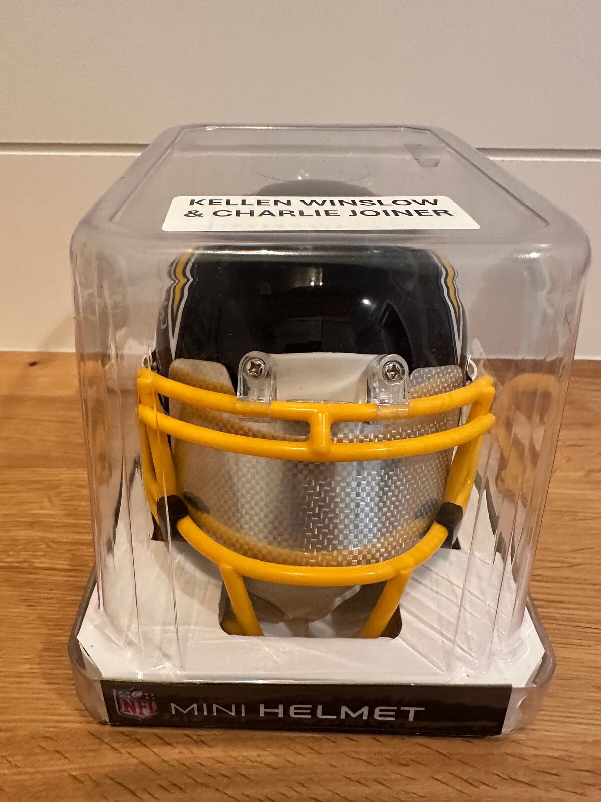 Kellen Winslow & Charlie Joiner Dual Signed Chargers Mini Helmet — Beckett