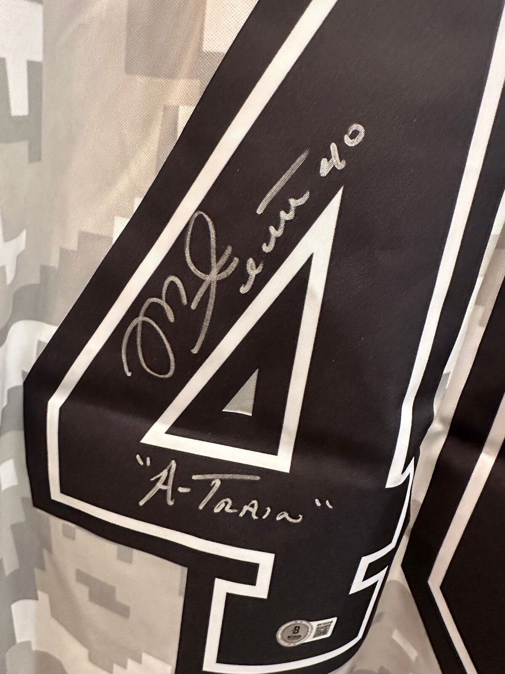 Mike Alstott Autographed Buccaneers Nike Salute to Service #40 Jersey  “A-Train”