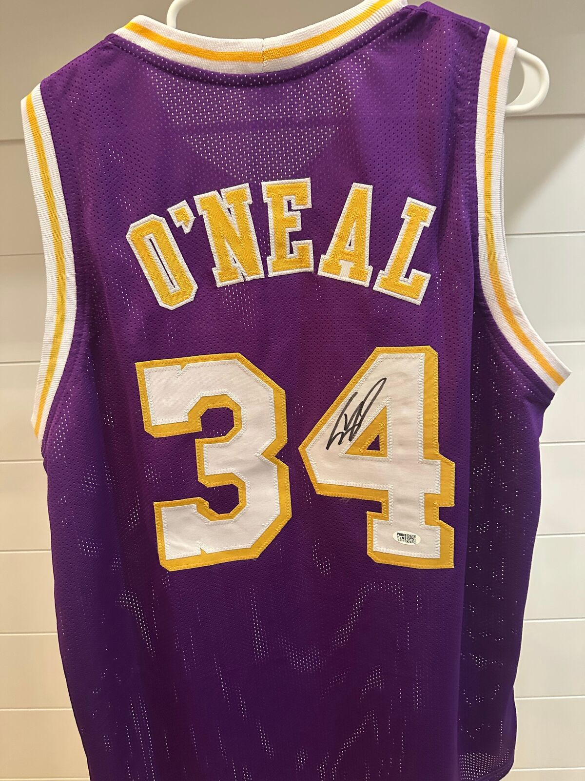 Shaquille O’Neal Signed Los Angeles Lakers #34 Purple Jersey – Prime Time COI
