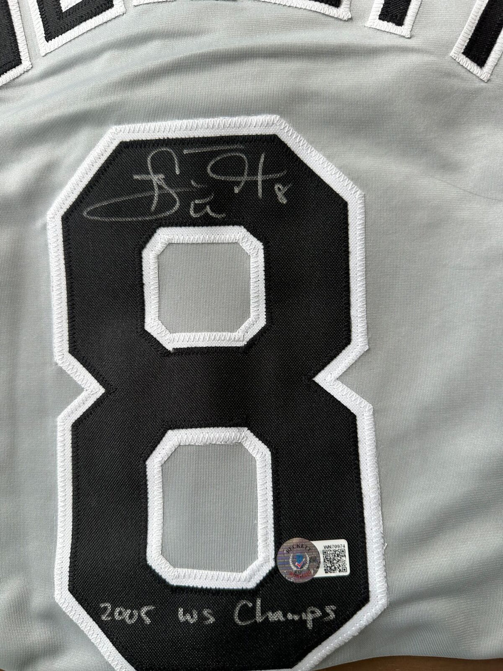 Carl Everett Signed Chicago White Sox Jersey – Beckett – 2005 WS Champs
