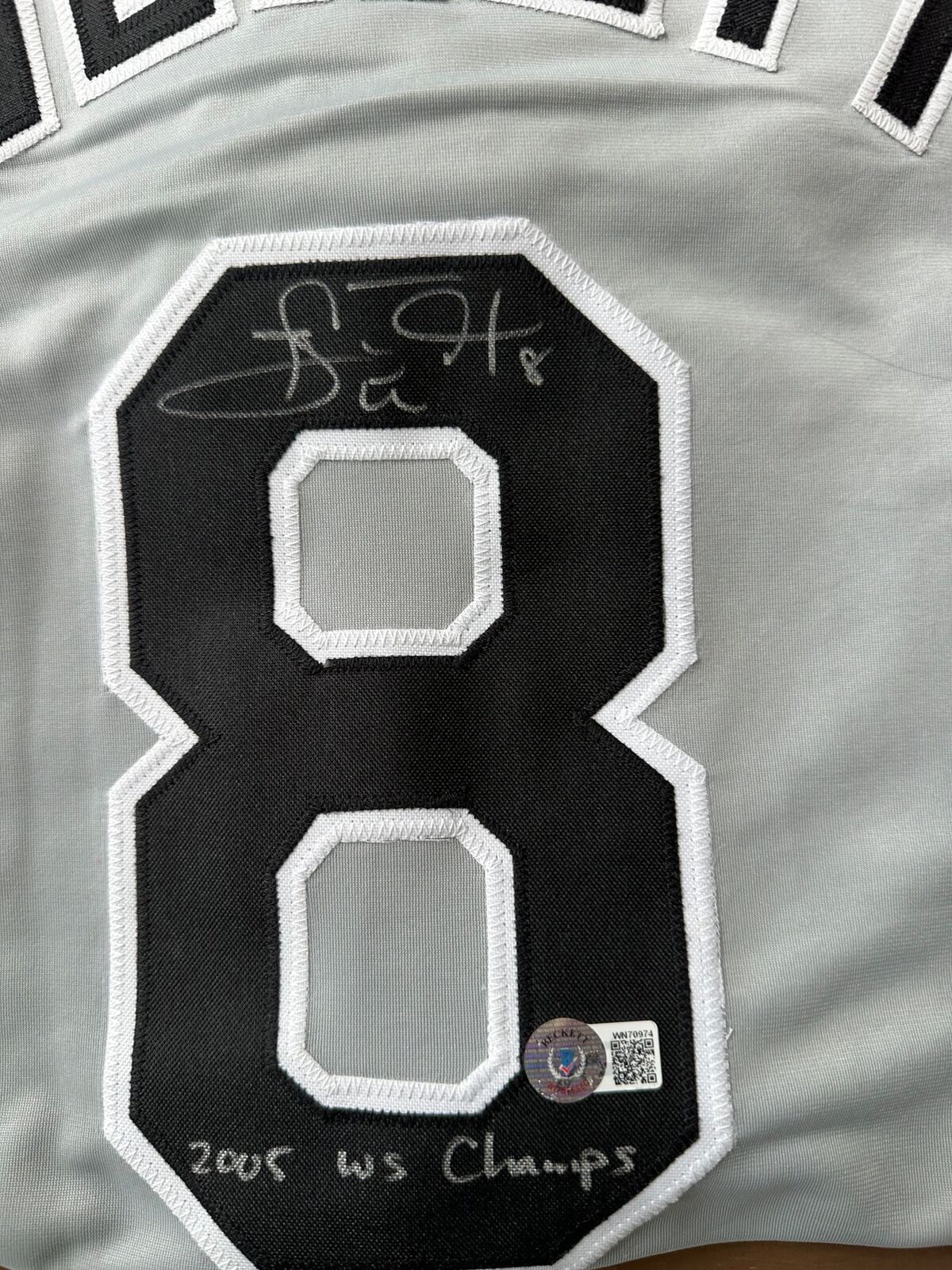 Carl Everett Signed Chicago White Sox Jersey – Beckett – 2005 WS Champs