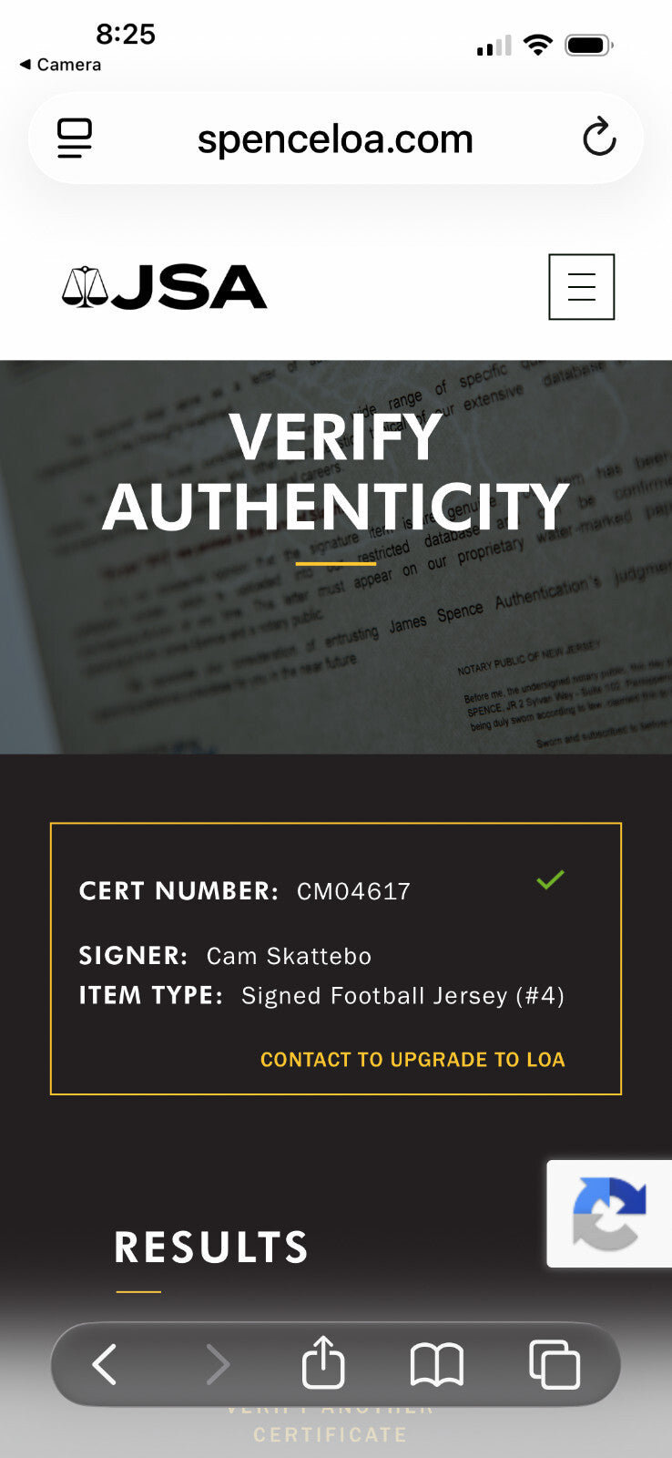 Cam Skattebo Signed Arizona State Sun Devils Jersey – JSA Certified Autograph