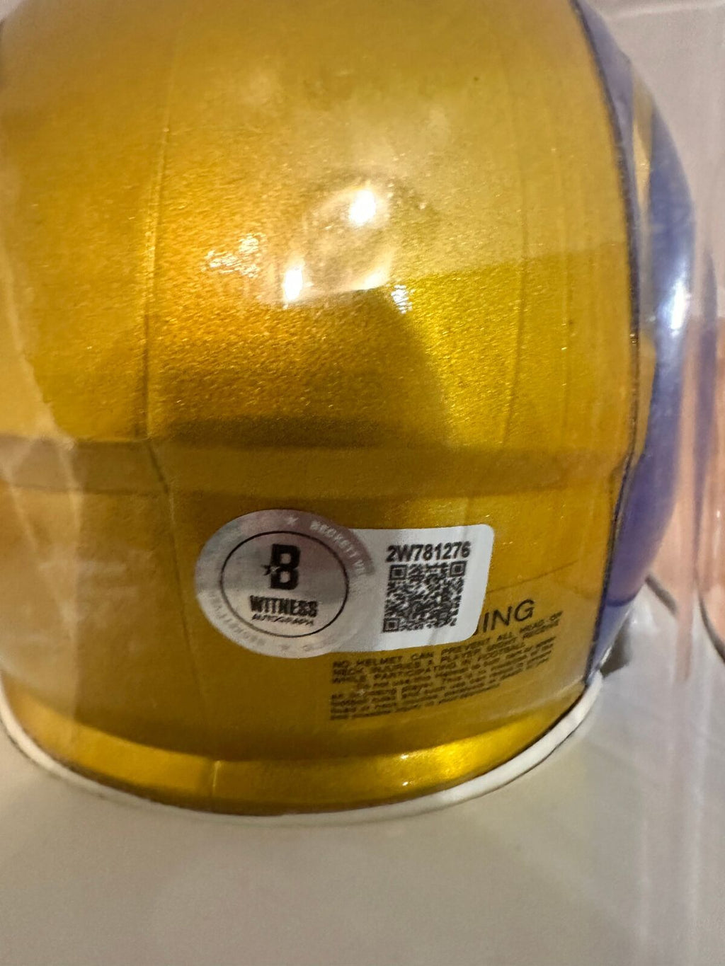 Aaron Donald Signed LA Rams Flash Alternate Mini Helmet — Beckett COA