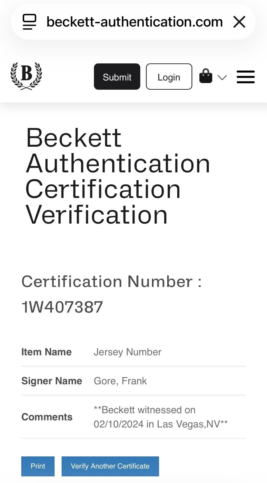 Frank Gore Signed 49ers Custom Jersey — Beckett Witness Certified