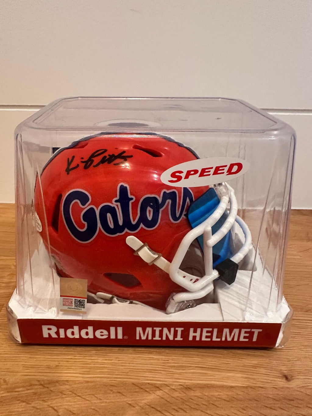 Kyle Pitts Signed Florida Gators Riddell Speed Mini Helmet Beckett WF51893
