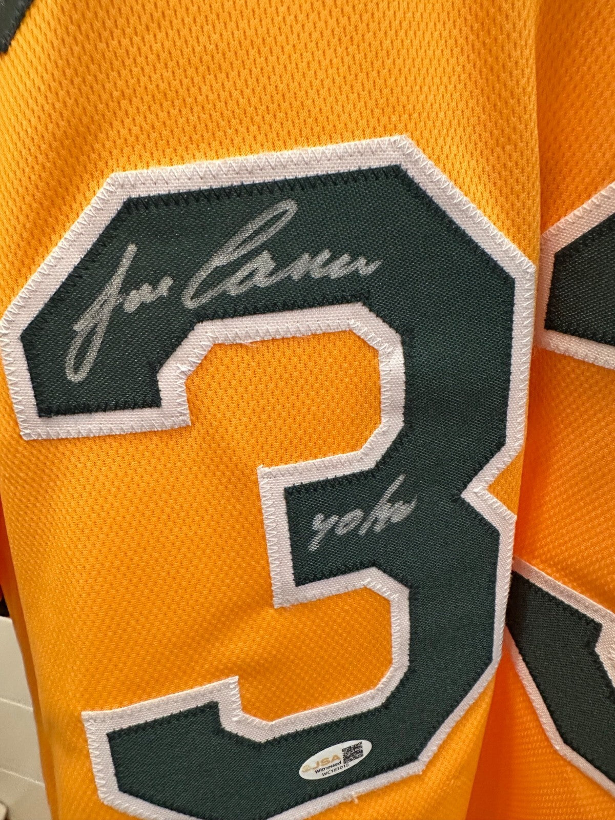 Jose Canseco Signed Oakland A’s #33 Jersey – 40/40 Inscription – JSA Witnessed