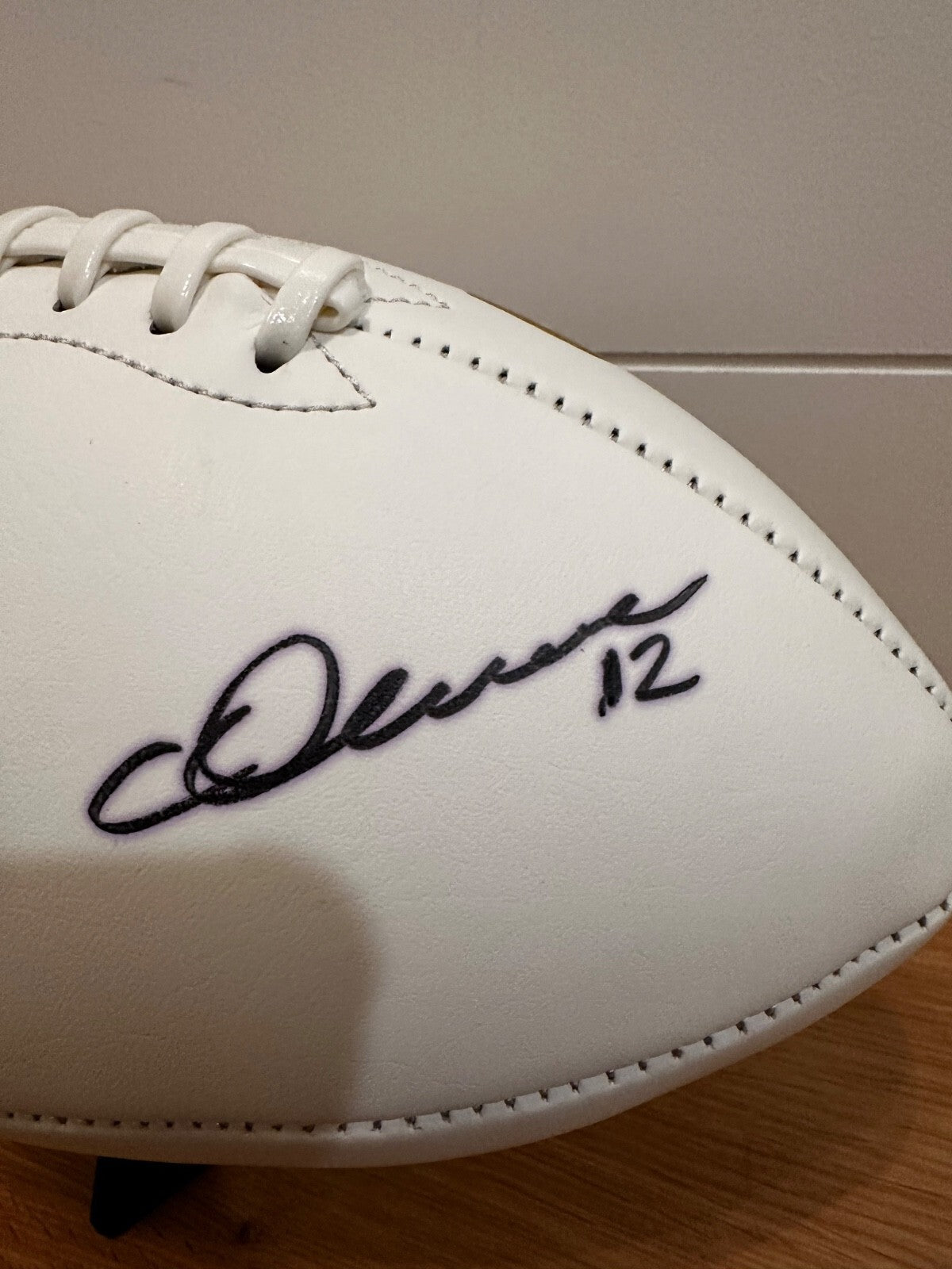 Chris Olave Signed New Orleans Saints White Panel Football — Beckett Witnessed