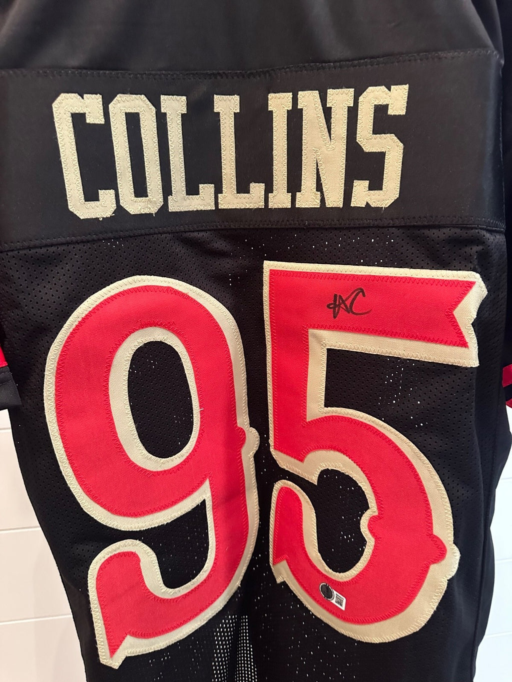Alfred Collins Signed 49ers #95 Black Jersey – Beckett Witnessed