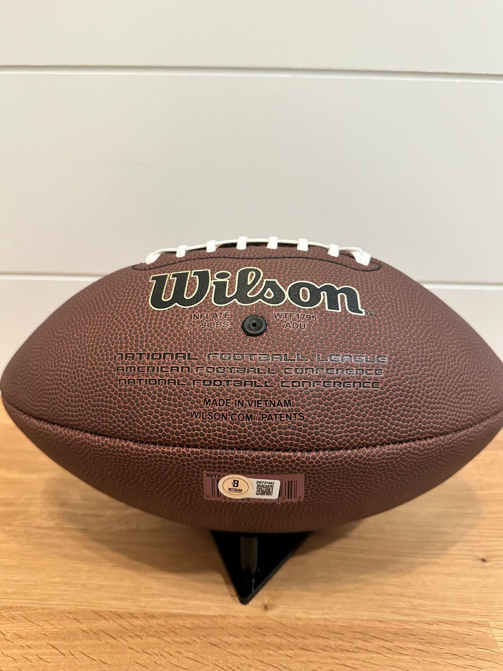 Jack Sawyer Signed NFL Football — Beckett Witness Certified