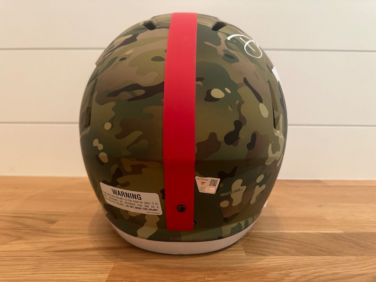 Daniel Jones Signed New York Giants Camo Full-Size Replica Helmet – Fanatics COA