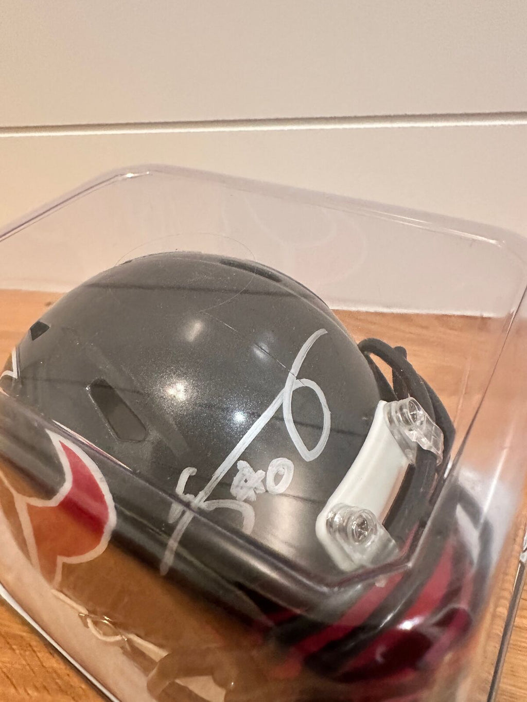 Azeez Al-Shaair Signed Houston Texans Mini Helmet – Beckett Witness COA